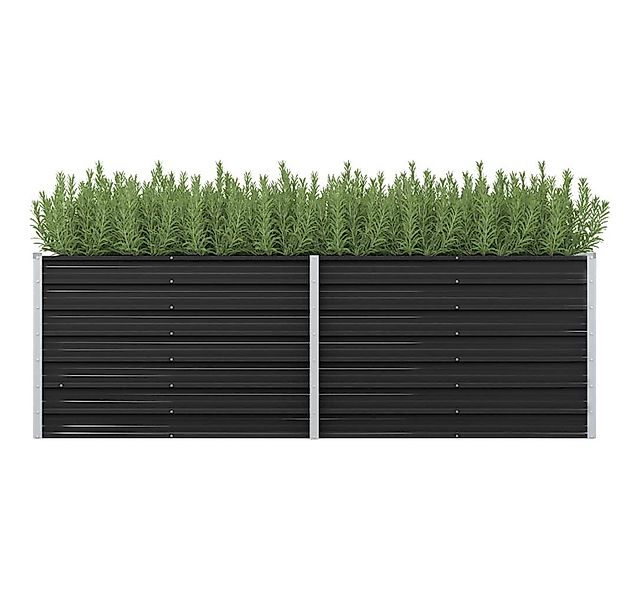 vidaXL Hochbeet 240 x 80 x 77 cm Garten-Hochbeet Anthrazit 240x80x77 cm Ver günstig online kaufen