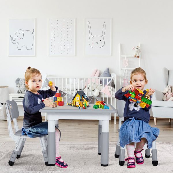 TLGREEN Kindersitzgruppe Kindertisch mit 4 Stühlen, günstig online kaufen