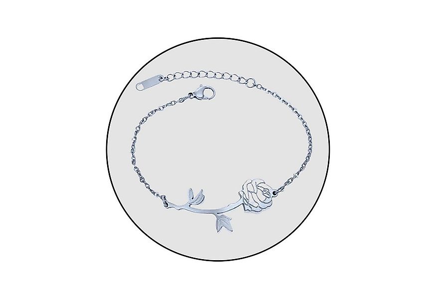 GOLDKLEIN Armband Edelstahl Blume Schmuck Armkette, Damen, inkl. Geschenkbo günstig online kaufen