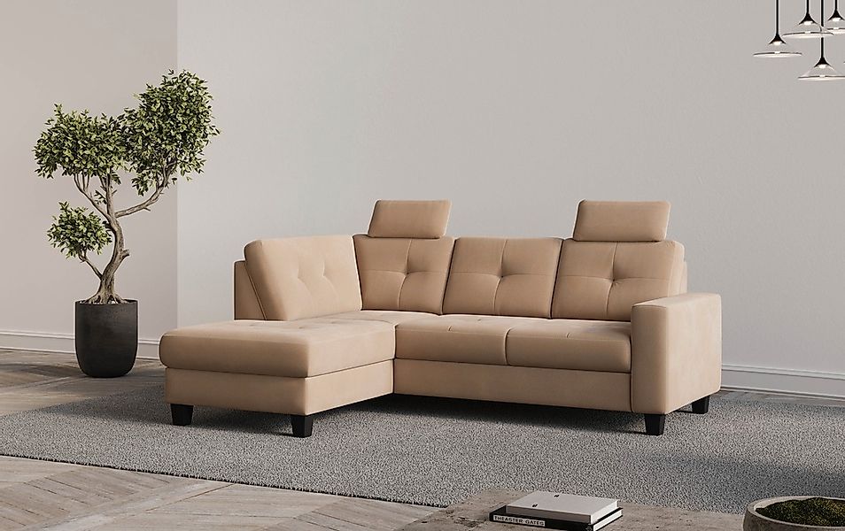 Places of Style Ecksofa "Varese", wahlweise mit Bettfunktion und Bettkasten günstig online kaufen