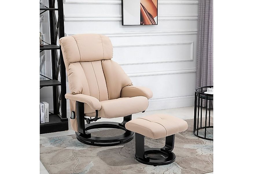 HOMCOM Massagesessel Fernsehsessel, Hocker, aus Kunstleder, Kann sitzen, um günstig online kaufen