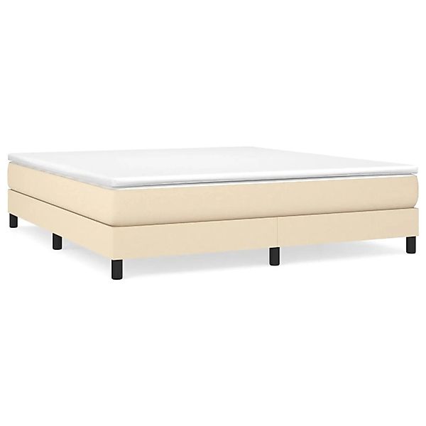 vidaXL Boxspringbett Boxspringbett mit Matratze Creme 180x200 cm Stoff Bett günstig online kaufen