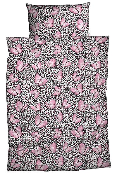 CASATEX Bettwäsche »Menga«, Schmetterlinge mit Leopardenprint günstig online kaufen