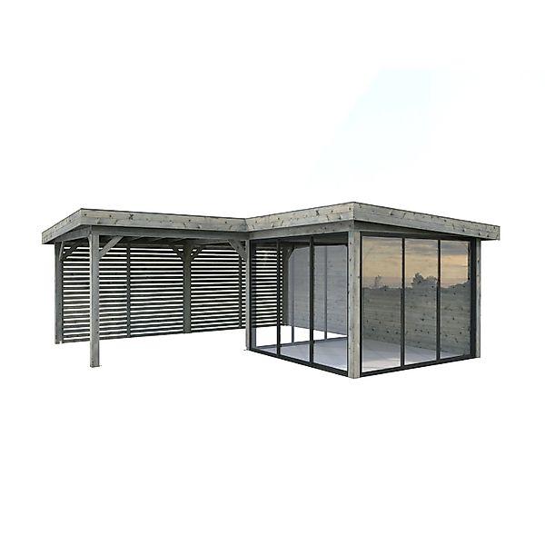 Palmako Pavillon Lenna Set 411 Slide Grau Tauchgrundiert 588 cm x 588 cm FS günstig online kaufen