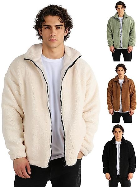 Megaman Jeans Hoodie Herren Plüsch-Sweatshirt Sweatshirt Pullover mit Zippe günstig online kaufen