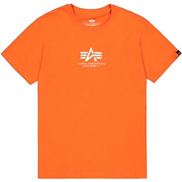 Alpha Industries  T-Shirts & Poloshirts Basic T Mid Logo - boost orange günstig online kaufen