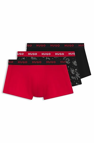 HUGO Underwear Trunk "TRUNK TRIPLET DESIGN" Packung, 3 Stk. mit Logobund günstig online kaufen