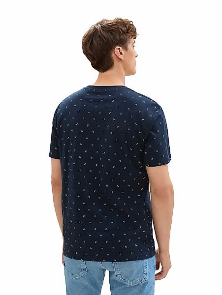 TOM TAILOR Denim Rundhalsshirt, mit Minimal-Print günstig online kaufen