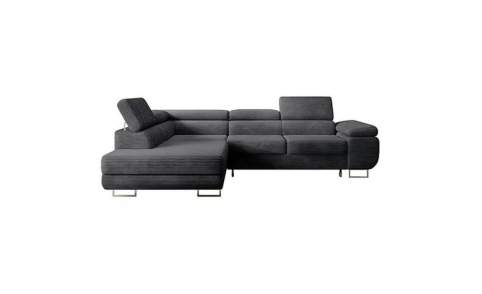 Ecksofa mit Schlaffunktion Stevil ¦ grau ¦ Maße (cm): B: 275 H: 90 Polsterm günstig online kaufen