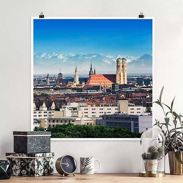 Poster Architektur & Skyline - Quadrat München günstig online kaufen