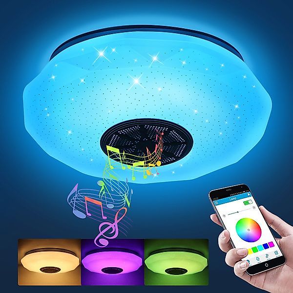 BlingBin LED Deckenleuchte Fernbedienung & APP-Steuerung günstig online kaufen