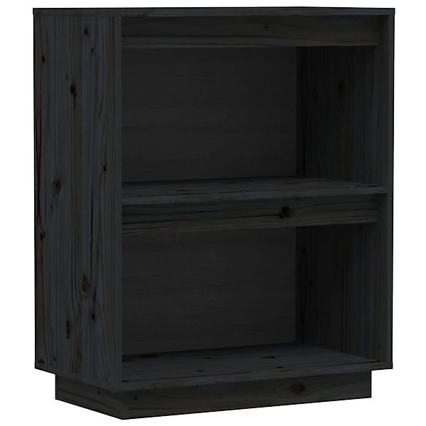vidaXL Beistellschrank Schwarz 60x34x75 cm Massivholz Kiefer 813823 günstig online kaufen