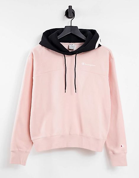 Champion – Sweatshirt in Rosa mit Kapuze günstig online kaufen