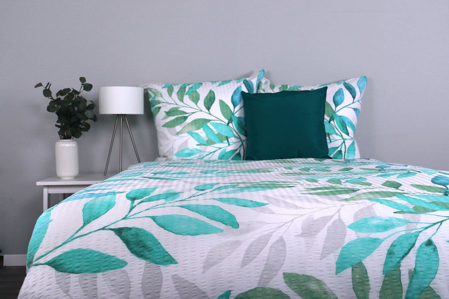 jilda-tex Bettwäsche Botanic Green, Seersucker, 2 günstig online kaufen
