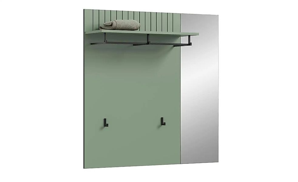 Garderobenpaneel  Station ¦ grün ¦ Holzwerkstoff ¦ Maße (cm): B: 106 H: 106 günstig online kaufen