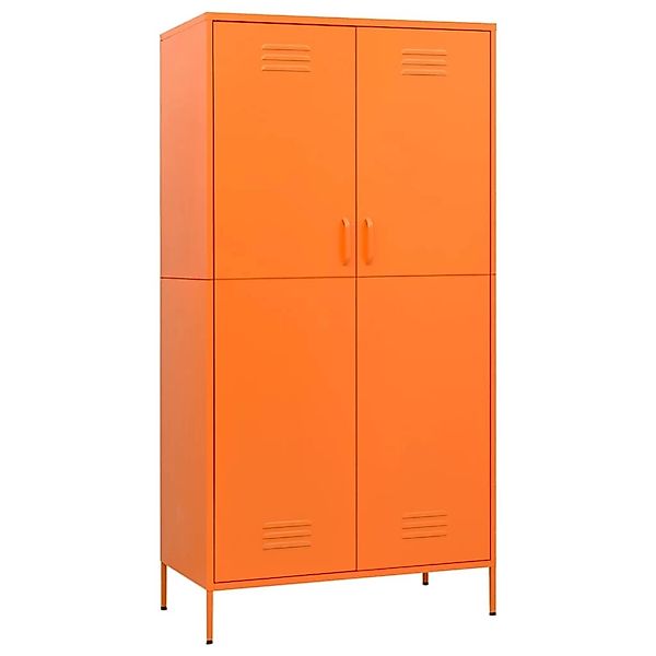 Kleiderschrank Orange 90x50x180 Cm Stahl günstig online kaufen