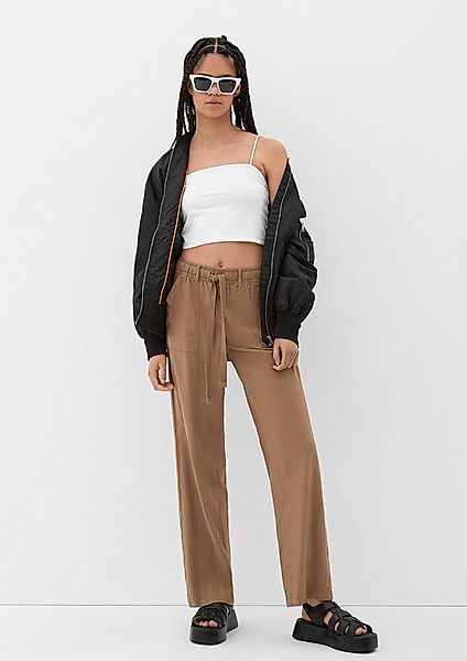 QS Chinos Hose Regular: Hose aus Leinenmix günstig online kaufen