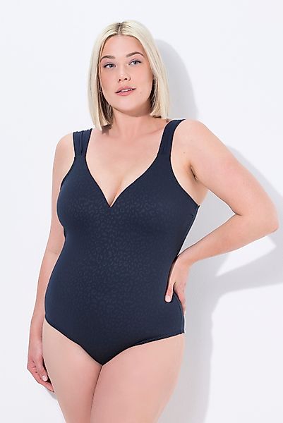 Ulla Popken Badeanzug Badeanzug Leo-Jacquard Softcups günstig online kaufen