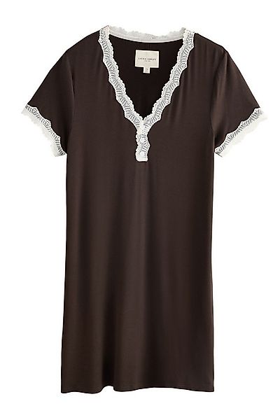 LAURA ASHLEY Nachthemd Laura Ashley Modal-Nachthemd mit Spitzenbesatz (1-tl günstig online kaufen