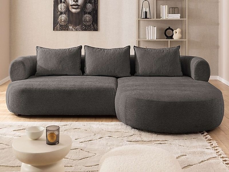 Home affaire Ecksofa »LUSSAC L-Form Design-Sofa mit Zierkissen, Maße B/T/H: günstig online kaufen