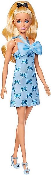 Barbie Anziehpuppe Fashionista Puppe mit blauer Schleife günstig online kaufen
