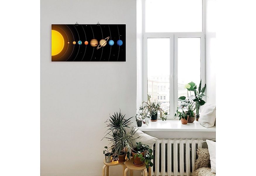 Artland Wandbild Vector Sonnensystem mit Planeten, Sonnensystem (1 St), als günstig online kaufen