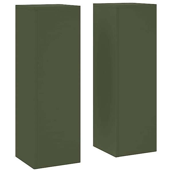 vidaXL Blumenständer Pflanzenständer 2 pcs Olivgrün günstig online kaufen