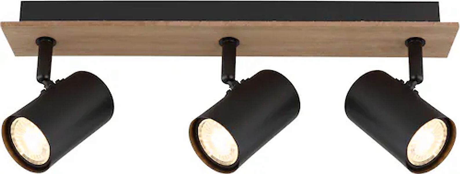 GLOBO LIGHTING Deckenstrahler »LINCA« GU10 1 Stk. Deckenspot/holzoptik/schw günstig online kaufen