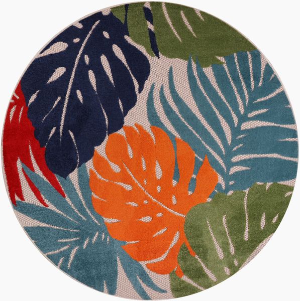 Sanat Teppich "Floral Outdoor" rund 6 mm Höhe In- und Outdoor geeignet, flo günstig online kaufen