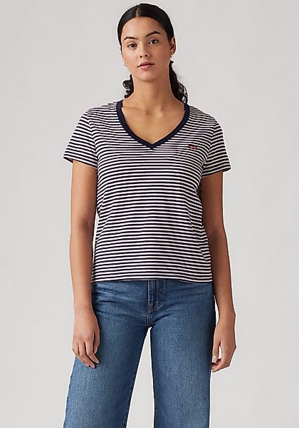 Levi's® V-Shirt PERFECT VNECK mit Mini-Batwing-Logostickerei günstig online kaufen