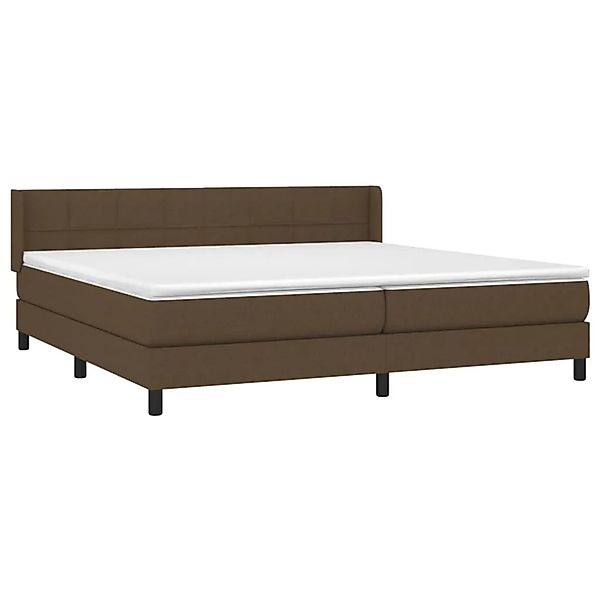vidaXL Boxspringbett mit Matratze Dunkelbraun 200x200 cm Stoff 3129740 günstig online kaufen