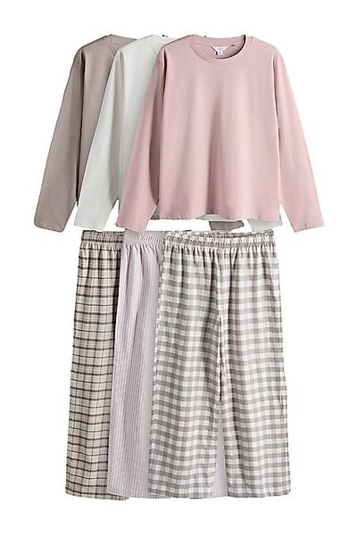 The Set Pyjama The Set Langarm-Schlafanzüge, 3er-Pack (6 tlg) günstig online kaufen