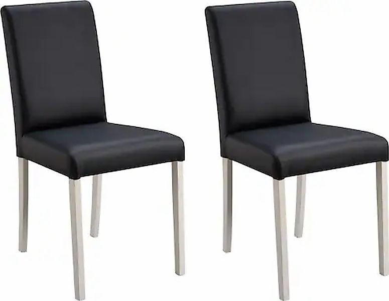massivline&more 4-Fußstuhl »Sylt«, (Set), 2 St., Kunstleder, Gestell aus Ma günstig online kaufen