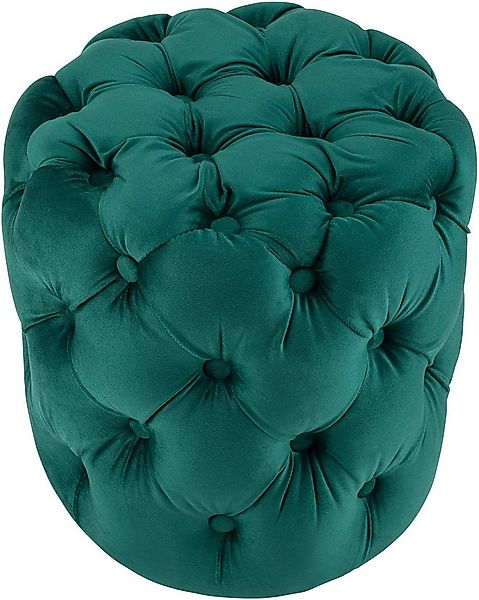 CLP Sitzhocker Drancy Samt, gepolstert mit Zierknöpfen günstig online kaufen