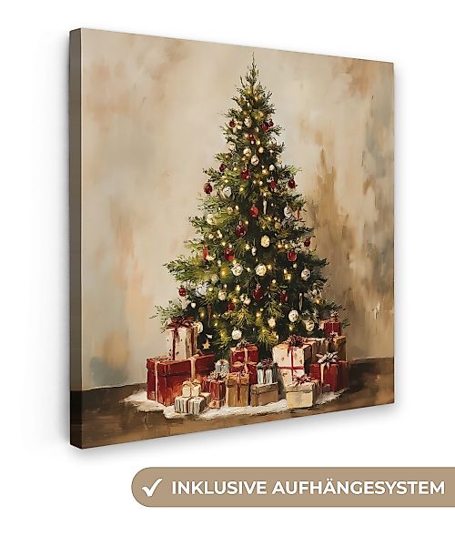 OneMillionCanvasses® Leinwandbild Weihnachtsbaum - Geschmückt - günstig online kaufen