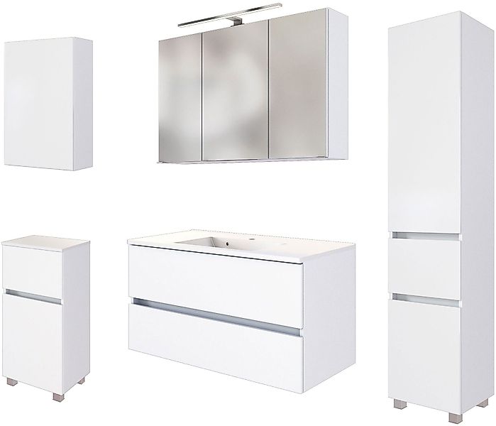 welltime Badmöbel-Set "Welltime Möbel Baabe Waschtisch-Set 3tlg. oder 5tlg. günstig online kaufen