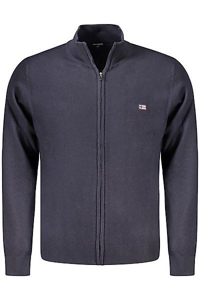 NORWAY 1963 Strickpullover Herren-Strickjacke Blau mit Stickerei & Reißvers günstig online kaufen