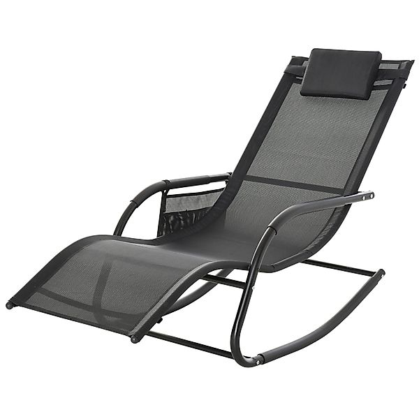 Outsunny Schaukelstuhl mit Seitentasche (Relaxsessel, 1 günstig online kaufen