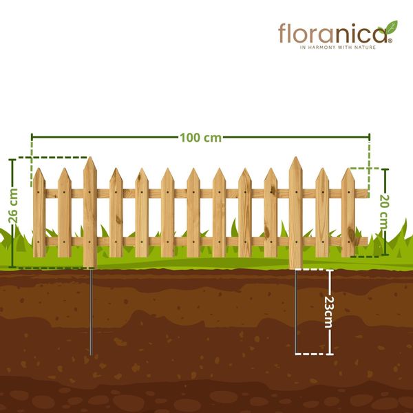 Floranica Zierzaun Vorgartenzaun Steckzaun Gartenzaun Zierzaun günstig online kaufen