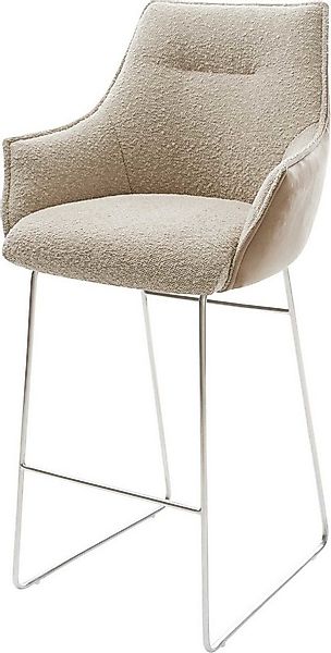 DELIFE Barhocker Alja-Flex, Kufengestell Edelstahl Materialmix Mikrofaser S günstig online kaufen