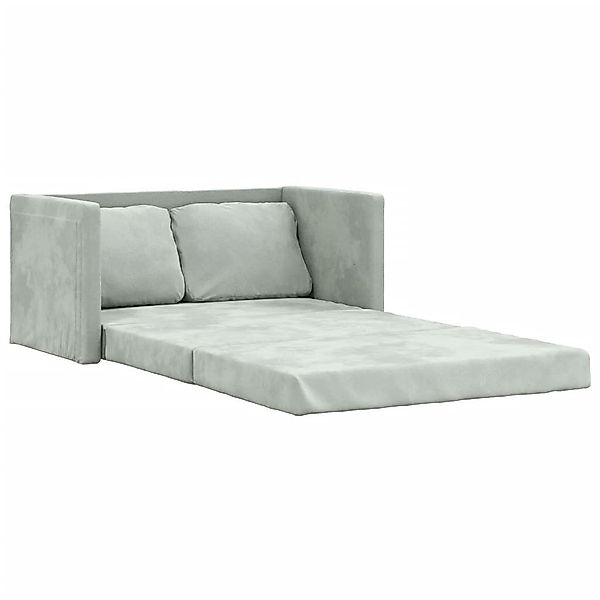 vidaXL Sofa Bodensofa mit Schlaffunktion Hellgrau günstig online kaufen
