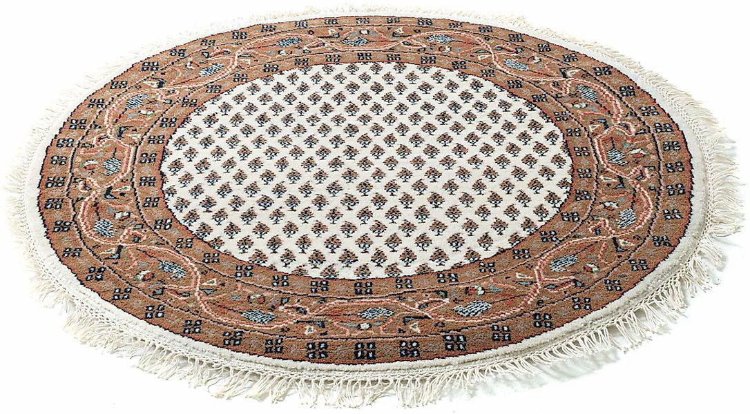 my home Orientteppich "Levin" rund 12 mm Höhe handgeknüpft, mit Fransen, id günstig online kaufen