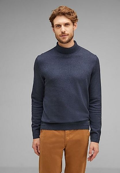 STREET ONE MEN Stehkragenpullover, in Melange Optik günstig online kaufen