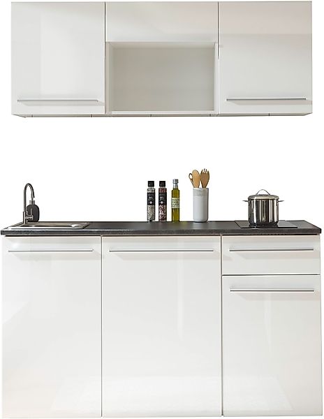 BASIC by Balculina Pantryküche "Jazz Singleküche" Breite 160 cm, wahlweise günstig online kaufen