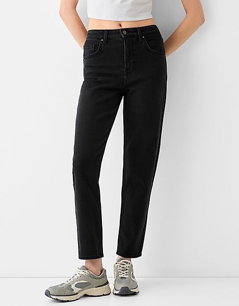 Bershka Mom Jeans Im Slim-Comfort-Fit Bskteen 42 Schwarz günstig online kaufen