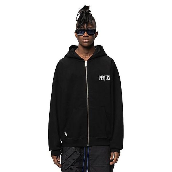 PEQUS Kapuzenplüschjacke Chest Logo Zip Hoodie, schwarz günstig online kaufen