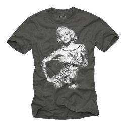 MAKAYA Print-Shirt Marilyn Vintage Tattoo Motiv günstig online kaufen