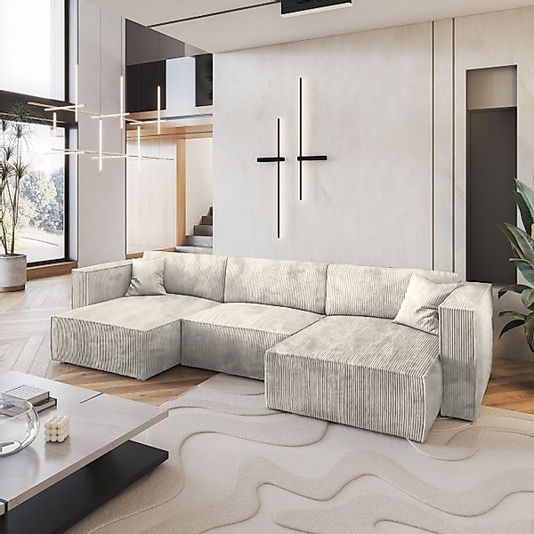 Masseno Ecksofa SARMO mit Schlaffunktion U-Form, günstig online kaufen