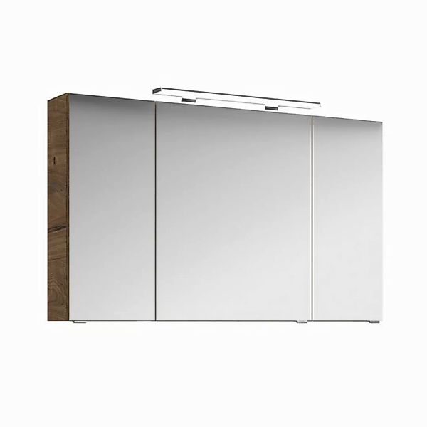 Lomadox Spiegelschrank SINTRA-66 120cm, mit LED-Aufsatzleuchte, in Eiche Ri günstig online kaufen