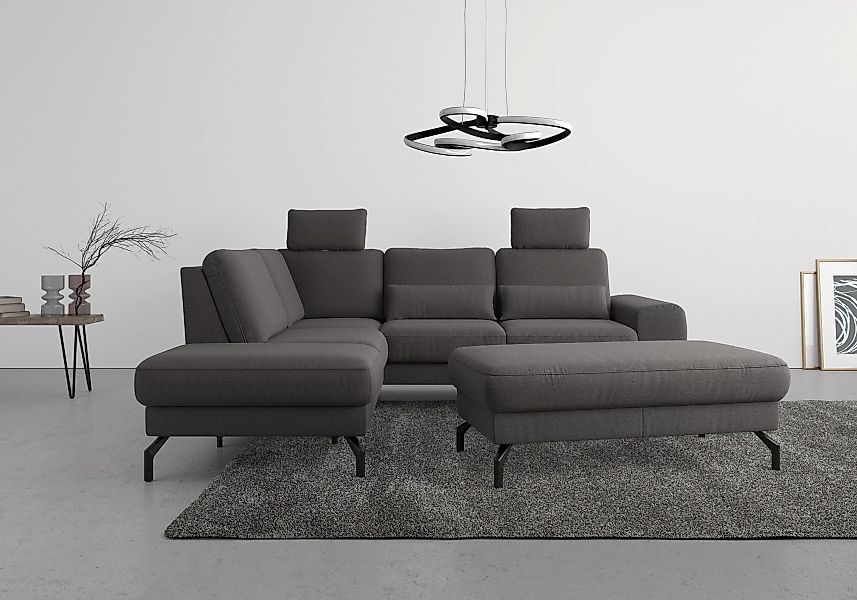 sit&more Ecksofa "Cinturo L-Form", inklusive Sitztiefenverstellung und Fede günstig online kaufen